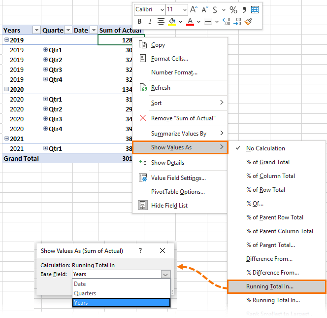 Power Pivot Running Total By Date