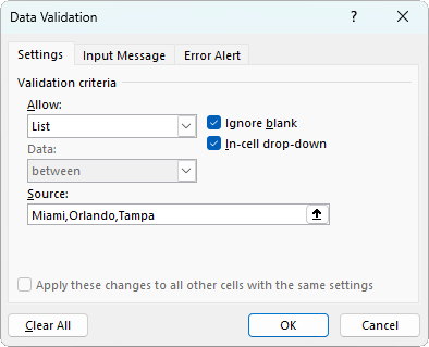 how to create data validation drop-downs in Excel?