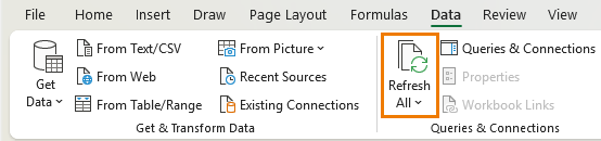 how to refresh all your data in one go in Excel?