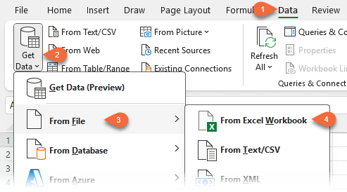 how to import data to Power Query in Excel?