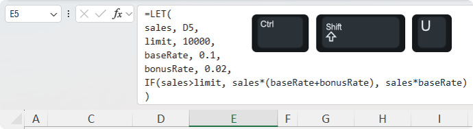 How to expand the formula bar in Excel?