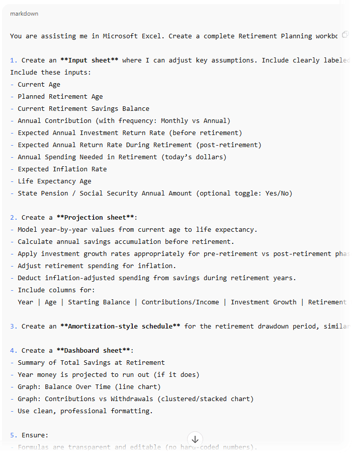 A screenshot of the prompt ChatGPT wrote