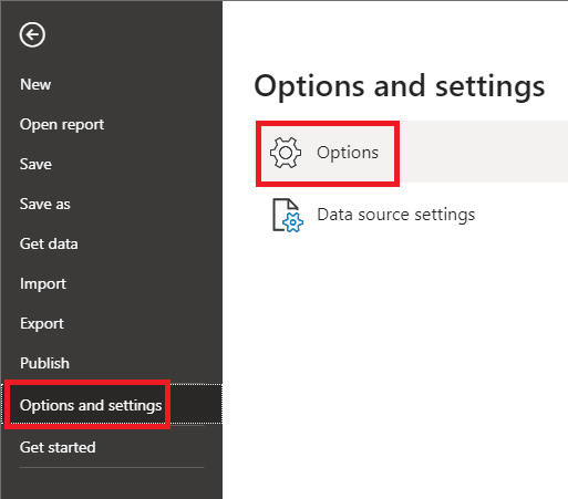 file options settings
