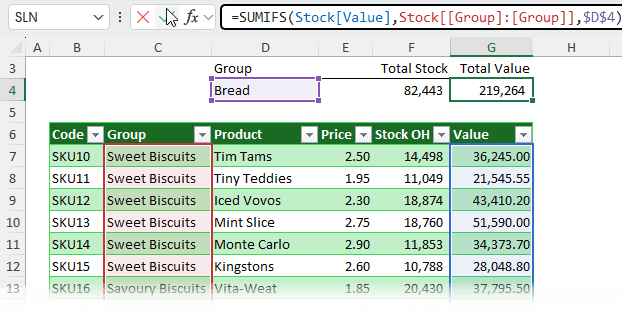how to lock a column reference in an Excel table?