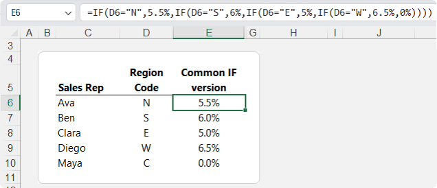 How to Use XLOOKUP Instead of IF for Matching Values in Excel?
