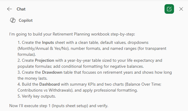 plans made by ChatGPT to execute a task
