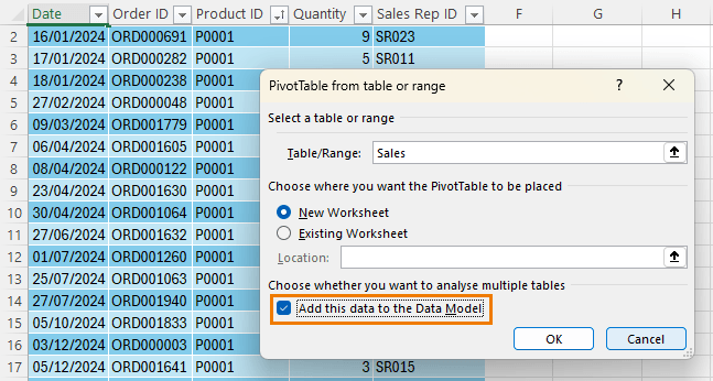 how to add data to Power Pivot in Excel?