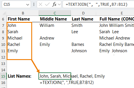 why use TEXTJOIN instedead of CONCATENATE?
