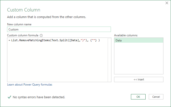 Power Query Remove Text Between Delimiters