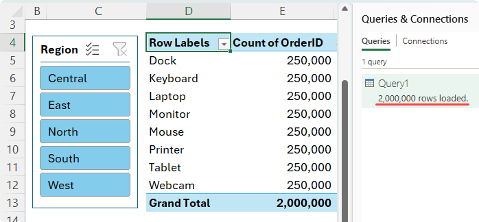 How to add large datasets in Excel without slowing it down?