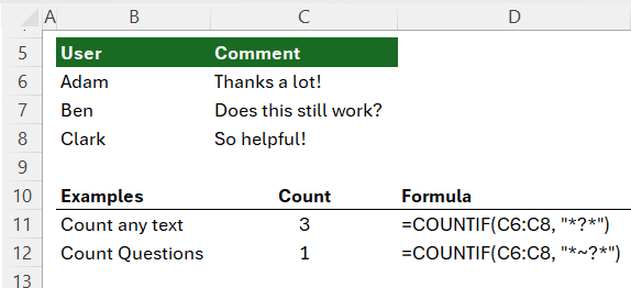 how to search for ? or asterisk in an Excel cell?