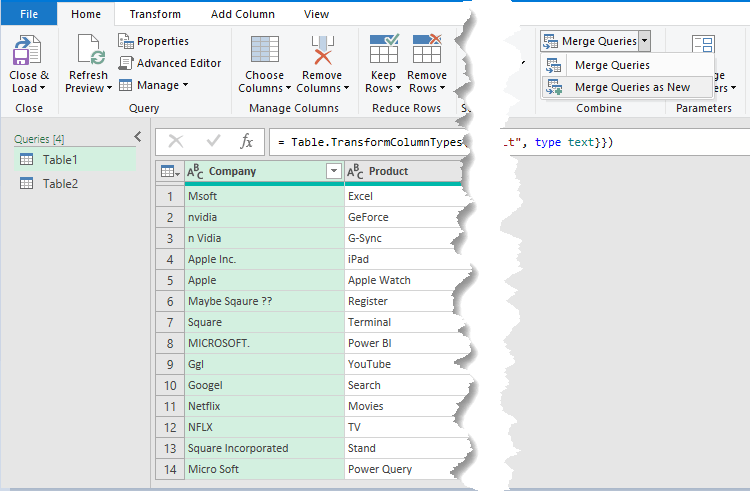 merge queries as new