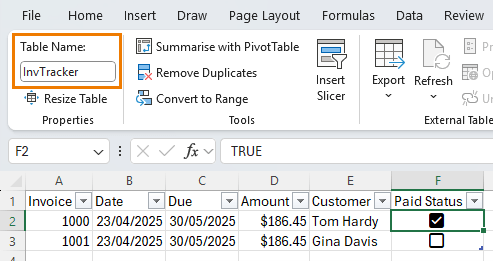 how to create an invoice tracker in Excel?