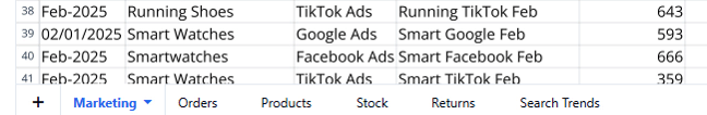 Does Quadratic AI lets you import a multi-tab Excel file?