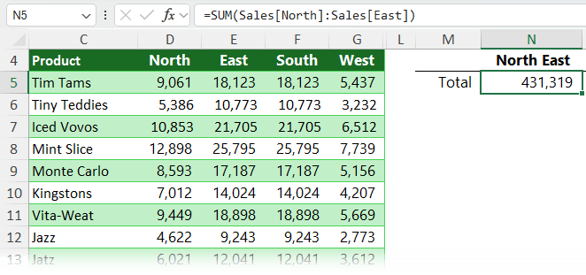 how to make multi-column reference dynamic in an Excel Table?