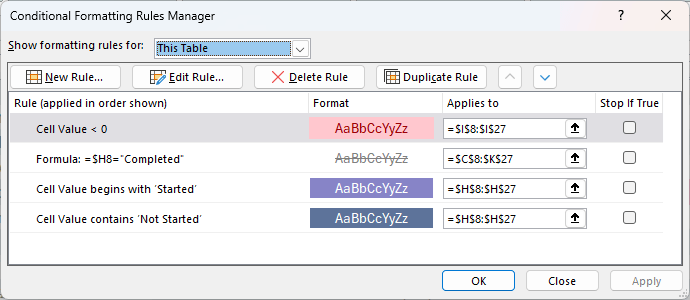 How to name a table in Excel?