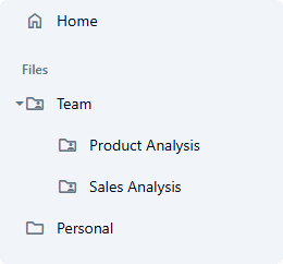 Does Quadratic AI allow you to organize files into folders?