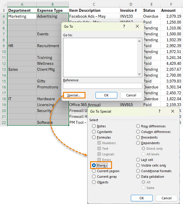 how to quickly fill cells in Excel?