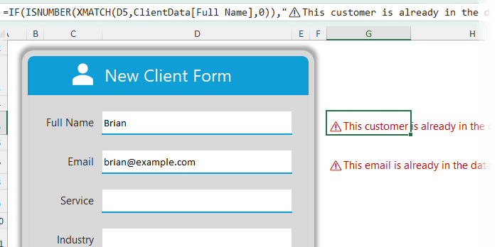 How to add warning messages in Excel?