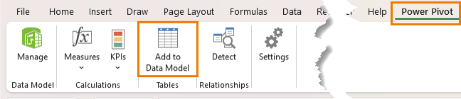 How to load data into the Power Pivot Data Model in Excel?