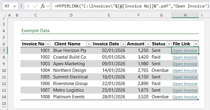How to Open Files Instantly from Excel Using the HYPERLINK Function?