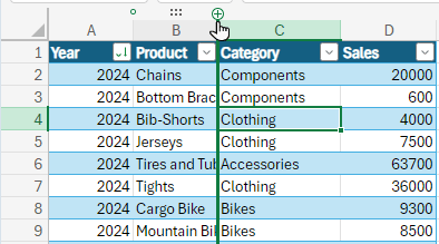 how to insert columns in Excel online