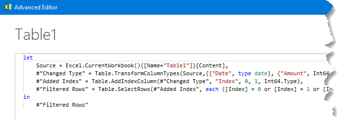 power query typical steps