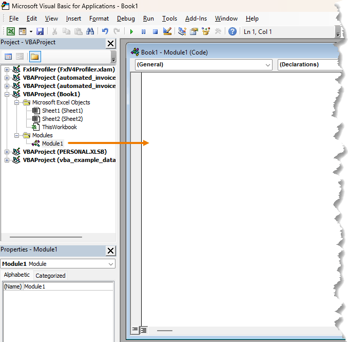 what is a module in VBA in Excel?