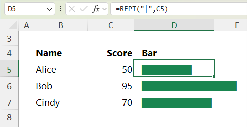 how to build in-cell bar charts in Excel?