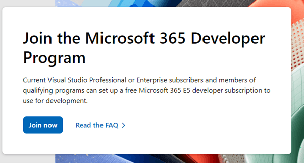 how to get Excel 365 developer subscription