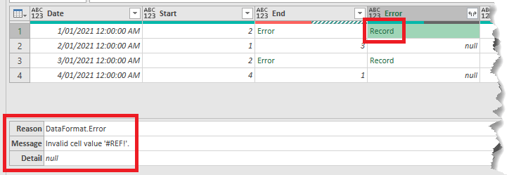 examining error record