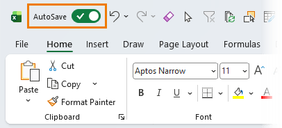 How to turn off AutoSave by default in Excel save options