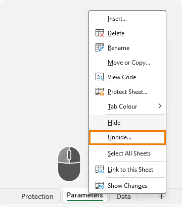 What is the problem of hiding sheets in Excel?