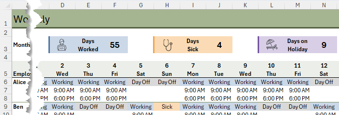 how to add summary numbers in Excel?