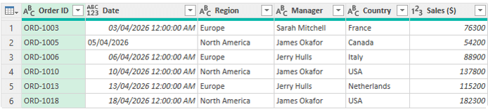 Steps for comparing Excel data using Power Query?