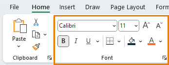 Fonts and cell fill