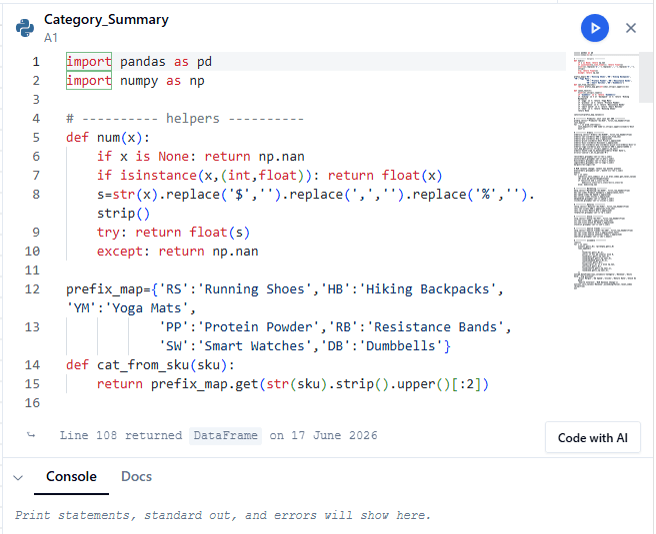 Does Quadratic create a Python code while importing Excel data?