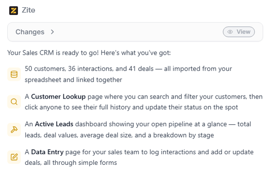 What happens behind the scenes when you upload your Excel files to Zite?
