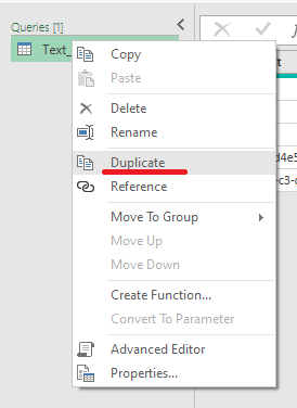 duplicate the query