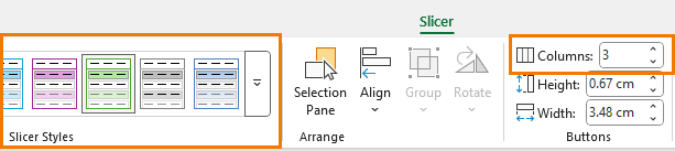 how to filter a table using Slicers in Excel?