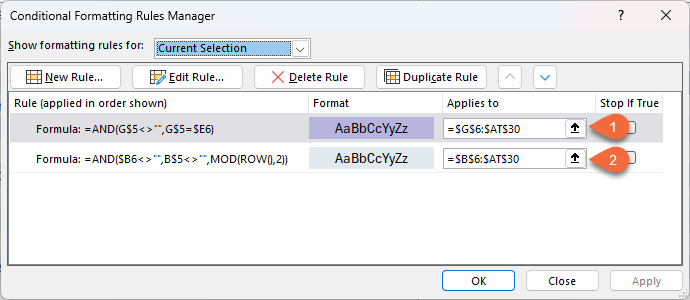 creating a Gantt chart in Excel