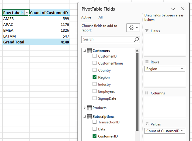 How to count distinct values in a Pivot Table in Excel?