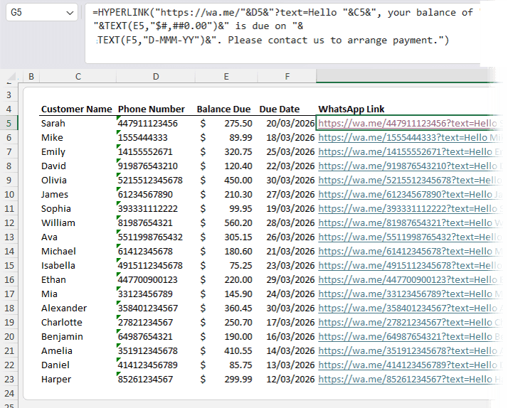 How to Send Personalised WhatsApp Messages from Excel?