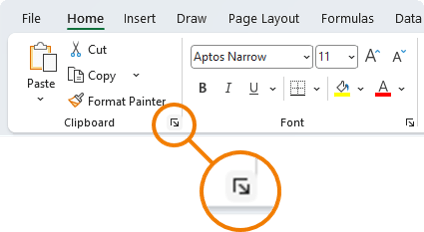 How to open and use the Office Clipboard in Excel