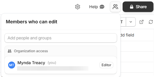 How can you add team members to the Excel files uploaded on
Zite?