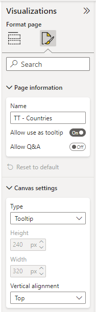 tooltip settings