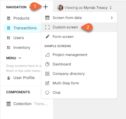 How to create dedicated screens in Glide?