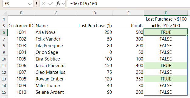 Boolean
Tests Returns Array