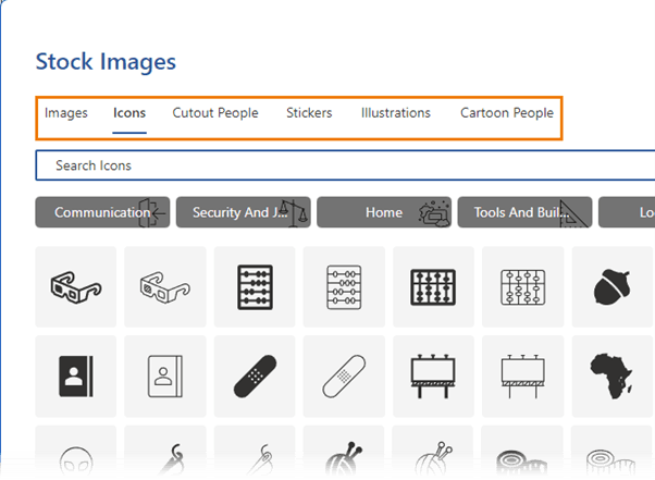 Stock Images in Word