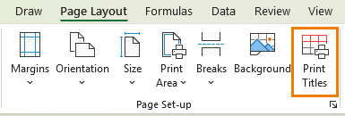 how to repeat headers while printing an Excel sheet?